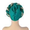 Fashion Women Beading Braid Hat Muslim Ruffle Cancer Wrap Cap Sleep Caps Satin Bucket Hats Red (Light Blue, One Size) view 4