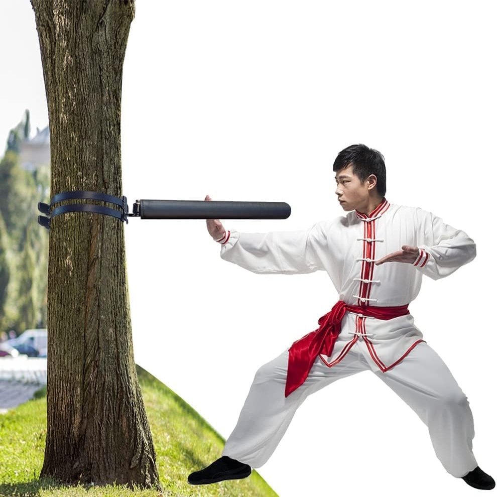 DYK&NX Wing Chun Dummy Martial Arts Training, Boxing Spinning Bar, Wall Mounted Boxing Bar Reflex, 180Spinning Reflex Bar Rotating Target Bar, for Tree or Soft Object (Color : Upgraded)