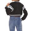 ACEFAST INC Womens Varsity Jacket Long Sleeve Button Down Cropped Bomber Jackets Casual Baseball Coat Y2K Streetwear view 3