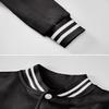 ACEFAST INC Womens Varsity Jacket Long Sleeve Button Down Cropped Bomber Jackets Casual Baseball Coat Y2K Streetwear view 4