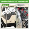 10L0L 2 Passenger Golf Cart Enclosure for EZGO TXT & RXV, 600D Waterproof Golf Cart Rain Cover, Heavy Duty Driving Enclosure, Snowproof Windproof, with Clear PVC Windows & Tail Light Panel - Roof 59 view 4