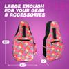 Taboo Fashions Women's Pickleball Backpack, Women's Pickleball Bag, Front Pocket for Paddles, Lots of Pockets, Adjustable Straps, Padded Straps, Water Bottle Holder (Posh Pink) view 3