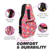 Taboo Fashions Women's Pickleball Backpack, Women's Pickleball Bag, Front Pocket for Paddles, Lots of Pockets, Adjustable Straps, Padded Straps, Water Bottle Holder (Posh Pink) view 4