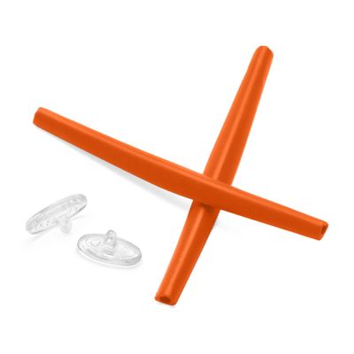 ToughAsNails Orange Ear Socks and Clear Nose Pads Replacement Rubber Kits for Oakley Warden Sunglasses