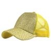 Buns Visor Glitter Plain Unisex Messy Trucker Ponytail Cap Baseball Hat Baseball Caps Wool Ball Caps (Yellow, One Size) view 1