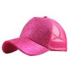 Buns Visor Glitter Plain Unisex Messy Trucker Ponytail Cap Baseball Hat Baseball Caps Wool Ball (Hot Pink, One Size) view 1