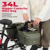 KEMIMOTO Bike Bag Panniers with Rain Cover, 34L Waterproof Bicycle Saddle Bag for Rear Rack Mountain Biking Bags Storage, Ebike Accessories for Commuter Grocery Shopping Travel Carrier, Green view 2