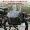 KEMIMOTO Bike Bag Panniers with Rain Cover, 34L Waterproof Bicycle Saddle Bag for Rear Rack Mountain Biking Bags Storage, Ebike Accessories for Commuter Grocery Shopping Travel Carrier, Green view 3