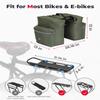KEMIMOTO Bike Bag Panniers with Rain Cover, 34L Waterproof Bicycle Saddle Bag for Rear Rack Mountain Biking Bags Storage, Ebike Accessories for Commuter Grocery Shopping Travel Carrier, Green view 4