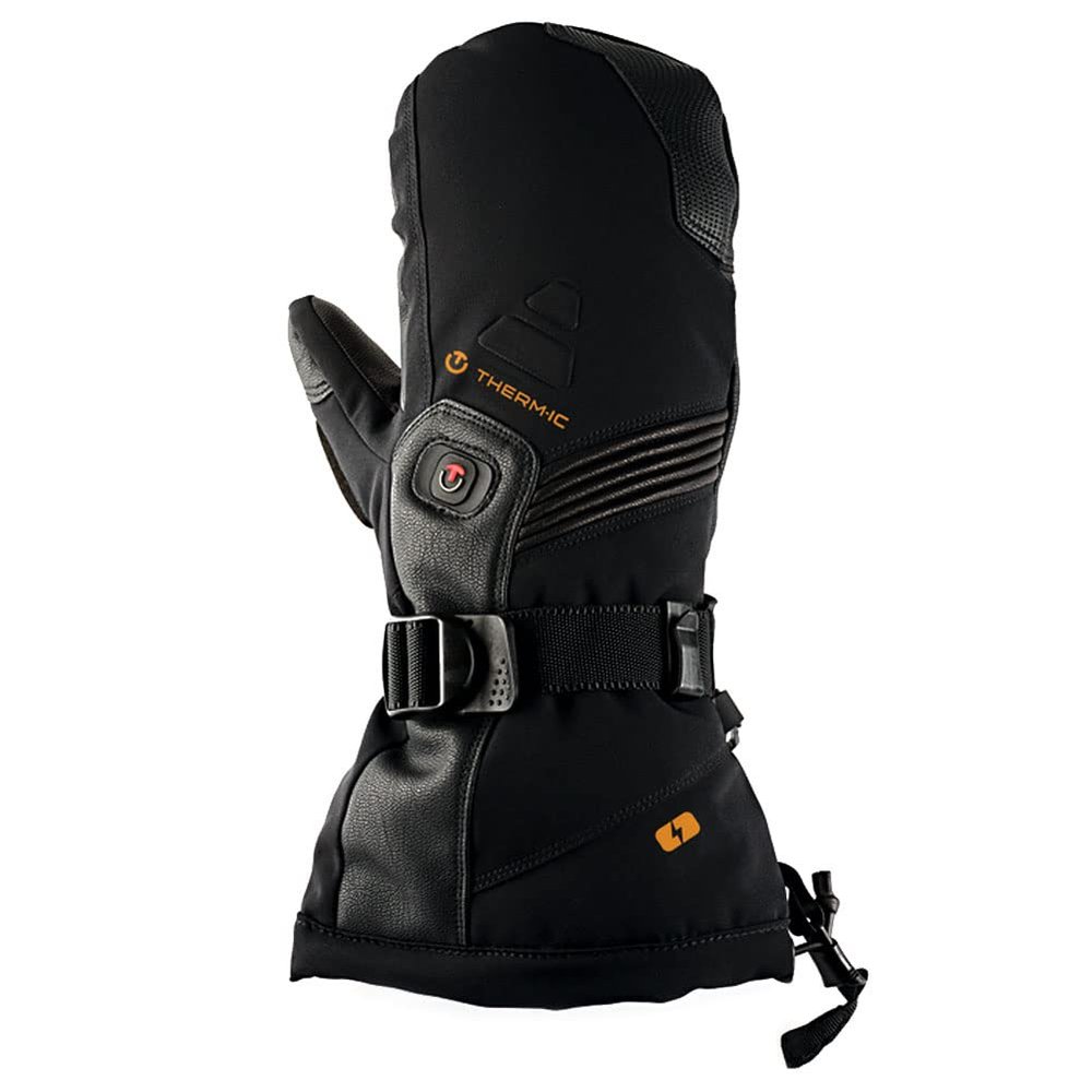 Thermic Men's Ultra Warm Insulated Windproof Leather Rechargeable Heat Mittens, Large