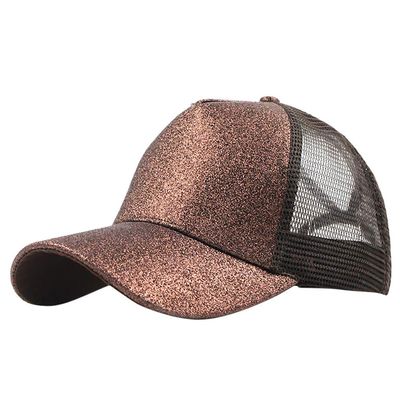 Buns Visor Glitter Plain Unisex Messy Trucker Ponytail Cap Baseball Hat Baseball Caps Wool Ball Caps (Coffee, One Size)