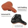 HKMA Road Bicycle Saddle Comfortable City Bike Saddle Cycling Bike Seat Pad,Brown view 3
