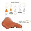 HKMA Road Bicycle Saddle Comfortable City Bike Saddle Cycling Bike Seat Pad,Brown view 4