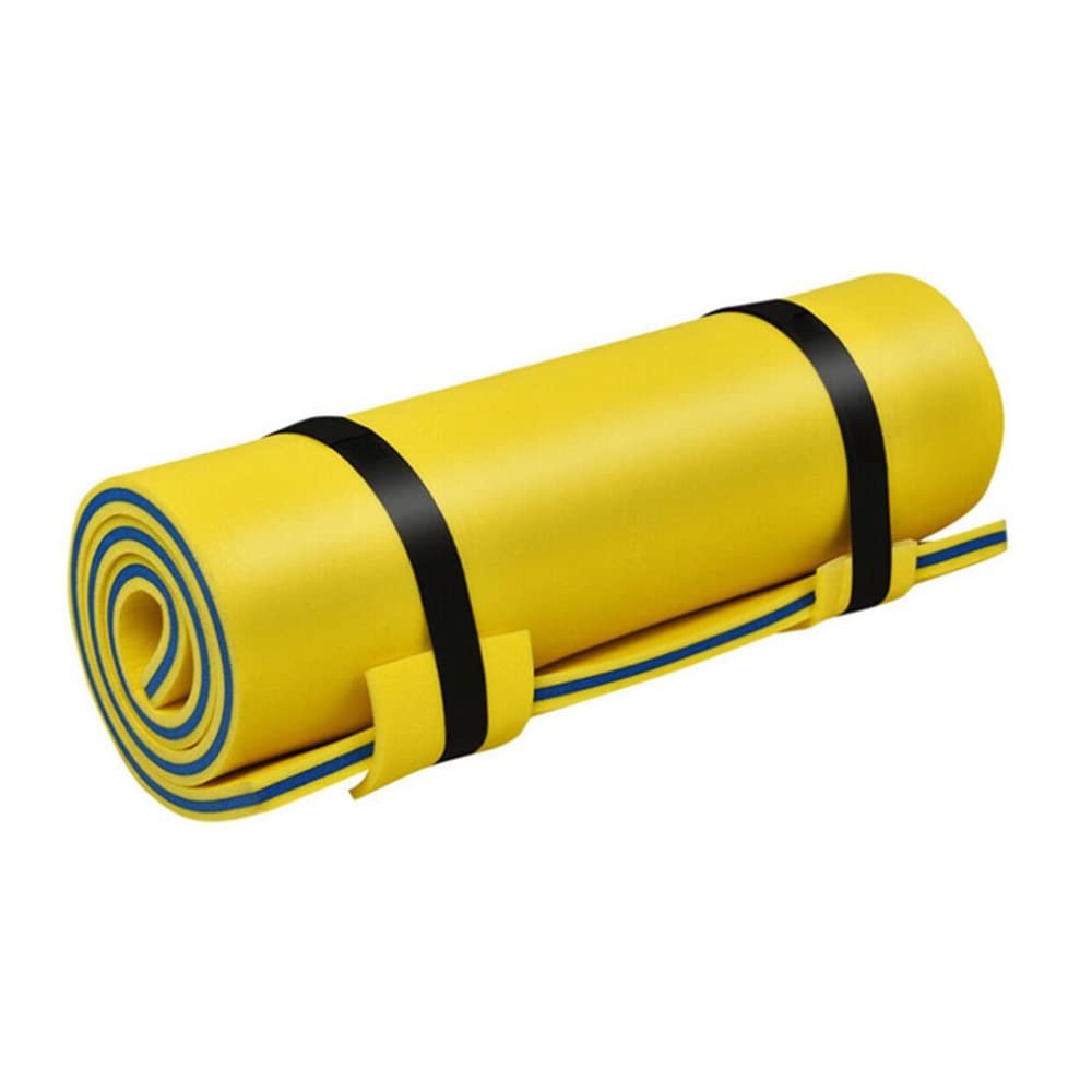 YUEWO Water Floating Mat Foam Pad 11.5'*5' Lake Floats for Ocean River Pool, Lily Mat Pad for Water Recreation and Relaxing(Yellow/Blue)
