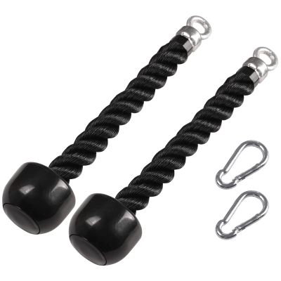 SWIMEE Tricep Rope Pull Down Heavy Duty Triceps Kit Easy to Grip & Non Slip Cable Attachment Ideal for Home Gym Face Pulls Tricep Push Down Rope System - 2 Hook Included