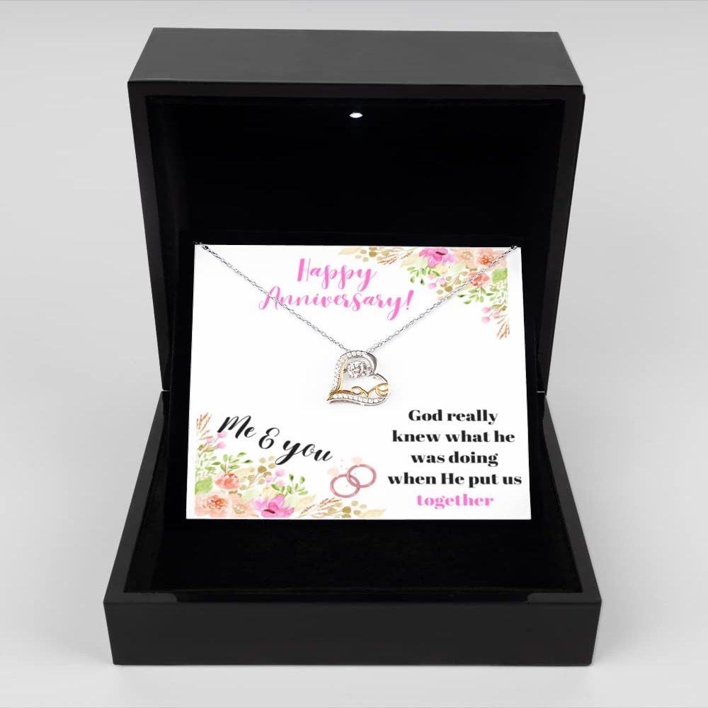 Love Dancing Necklace Luxury Box Message Card Jewelry, Message Card Necklace for Wife, Precious Jewelry Message Card Designs Happy