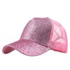 Buns Visor Glitter Plain Unisex Messy Trucker Ponytail Cap Baseball Hat Baseball Caps Wool Ball Caps for (Red, One Size) view 1