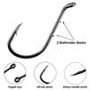 100pcs Barbed Bait Holder Octopus Fishing Hooks, Jig Fishing Hook Offset Circle Octopus Hooks Baitholder Hook, High Carbon Steel Strong Sharp Hook 2 Barb Holders for Freshwater Saltwater (100pcs 6/0) view 4