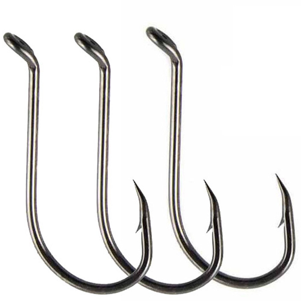 100pcs Octopus Fishing Hook High Carbon Steel Bait Fishhook Offset Fishhook Bass Hook Saltwater Freshwater 4/0