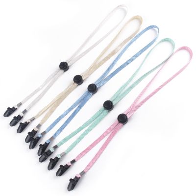 5 Pieces Adjustable Hat Strap Clips Windproof Anti-Loss Cap Strap Clips Hat Chin Cord for Travel, Golfing, Fishing