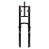 HSQMA 26 Inch Fat Bike Air Fork Beach/Snow Bike Suspension Front Fork Double Shoulder Downhill Shock Absorber 1-1/8 Straight Travel 140mm for 4.0" Tire Rebound Adjust Manual Lock view 1