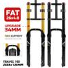 HSQMA 26 Inch Fat Bike Air Fork Beach/Snow Bike Suspension Front Fork Double Shoulder Downhill Shock Absorber 1-1/8 Straight Travel 140mm for 4.0" Tire Rebound Adjust Manual Lock view 2