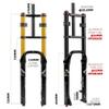 HSQMA 26 Inch Fat Bike Air Fork Beach/Snow Bike Suspension Front Fork Double Shoulder Downhill Shock Absorber 1-1/8 Straight Travel 140mm for 4.0" Tire Rebound Adjust Manual Lock view 3
