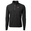 Cutter & Buck Men's Black Cincinnati Bengals Adapt Eco Knit Hybrid Recycled Quarter-Zip Raglan Jacket view 1