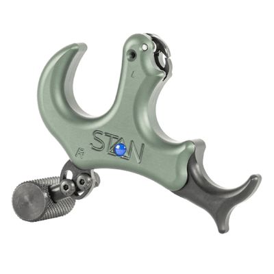 Stan OnneX Resistance Archery Release Ergonomic 3 & 4 Finger Grip, Universal Handle Platform, Crisp Searing System, Trainer Lock, Modular Fit, Sage, L