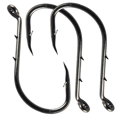 100pcs Barbed Bait Holder Octopus Fishing Hooks, Jig Fishing Hook Offset Circle Octopus Hooks Baitholder Hook, High Carbon Steel Strong Sharp Hook 2 Barb Holders for Freshwater Saltwater (100pcs 4/0)