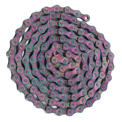 6 7 8 Speed Bike Chain, Bicycle Chain, Single Speed Bike Chain Rust Proof Sensitive Colorful Electroplating for Mountain Bike