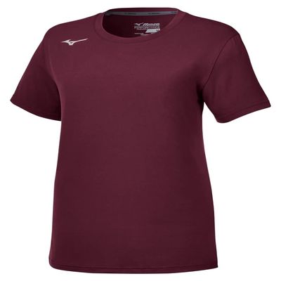 Mizuno Youth Girl's Short Sleeve Attack Tee 3.0, Cardinal, Medium