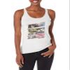 Marvel Classic Three Panel Women's Racerback Tank Top, White Heather, X-Large view 1