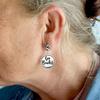 From the Heart Ohio State Buckeyes Go Bucks Silver Twist and Shout Earrings Jewelry Gift OSU view 2