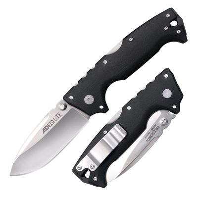 Cold Steel AD-10 Lite 3.5" AUS10A Steel Ultra-Sharp Drop Point Blade 5.25" GFN Handle Tactical Folding Knife - Tri-Ad Locking Mechanism