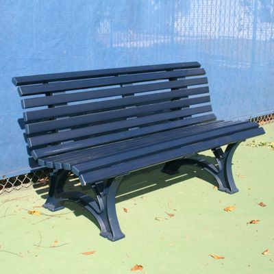 Deluxe Courtsider Tennis Bench, 5 (Open Blue)