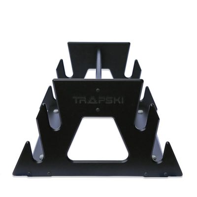 TRAPSKI All Mountain Ski and Snowboard Mobile Rack | Marine Grade HDPE Plastic | UV Protected | Premium Strap Included | 3 Year Warranty | Made in The USA | Veteran Owned Business (Black, Quad)