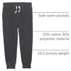 The Children's Place Boys' Active Fleece Jogger Sweatpants, Obsidian Single, Small view 2