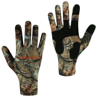 BASSDASH Mens Camo Hunting Gloves UPF 50+ Lightweight Touchscreen Gloves for Warm Weather Fishing Hiking Outdoor Activities