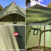 DANCHEL OUTDOOR Backpacking Hot Tent with Stove Jack, 4 Season Lightweight Small Tipi Tent for 2-4 Person Winter Camping Hunting, 13FT Green view 4