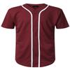 AIRNINE Men's Bandana Print Baseball Jersey Button Down Shirts (S to 5XL) (Burgundy_J42, 5X-Large) view 1