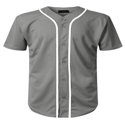 AIRNINE Men's Bandana Print Baseball Jersey Button Down Shirts (S to 5XL) (Grey_J42, 4X-Large)