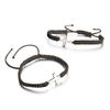 2 Pieces Friendship Cross Bracelet Black String Rope Braided Bracelet Stainless Steel Handmade Lucky Matching Couple Strand Bracelets Kabbalah Protection Cross Religion Jewelry-black B view 1