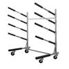 SPAREHAND Freestanding 4+1 Tier Paddle Board Storage Rack - TL-4011C Freestanding SUP Organizer with Caster Wheels - Adjustable Cradle Arms Assembly Suitable for Indoor & Outdoor Display, Salty Grey