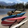 SPAREHAND Freestanding 4+1 Tier Paddle Board Storage Rack - TL-4011C Freestanding SUP Organizer with Caster Wheels - Adjustable Cradle Arms Assembly Suitable for Indoor & Outdoor Display, Salty Grey view 3