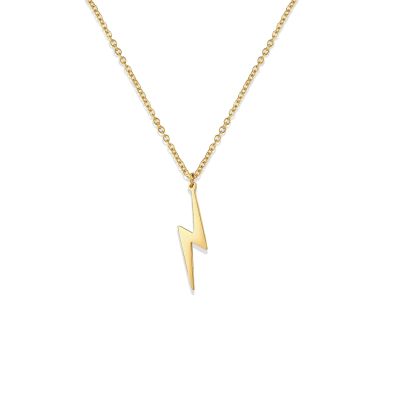 Amaxer Lightning Bolt Necklace Thunder Minimalist Pendant Thunder Pendant Chain Unisex Jewelry Charm Inspirational Gift (Flash)