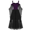 Medieval Costume Women Butterfly Sleeve Maxi Dress Cold Shoulder Steampunk Corset Dress Gothic Clothes view 4