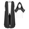 Medieval Cape with Hood for Women Plus Size Maxi Unisex Full Length Hooded Robe Cosplay Halloween Witch Cloak view 2