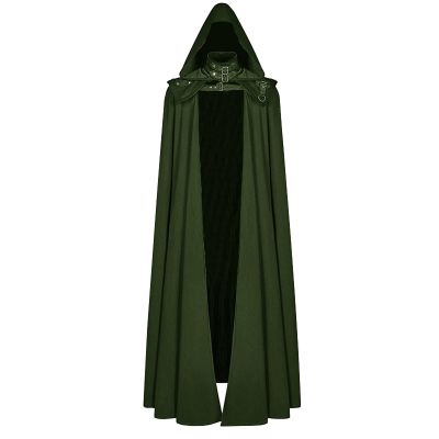 SHOPESSA Medieval Cape with Hood for Women Plus Size Maxi Unisex Full Length Hooded Robe Cosplay Halloween Witch Cloak