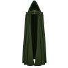SHOPESSA Medieval Cape with Hood for Women Plus Size Maxi Unisex Full Length Hooded Robe Cosplay Halloween Witch Cloak view 1